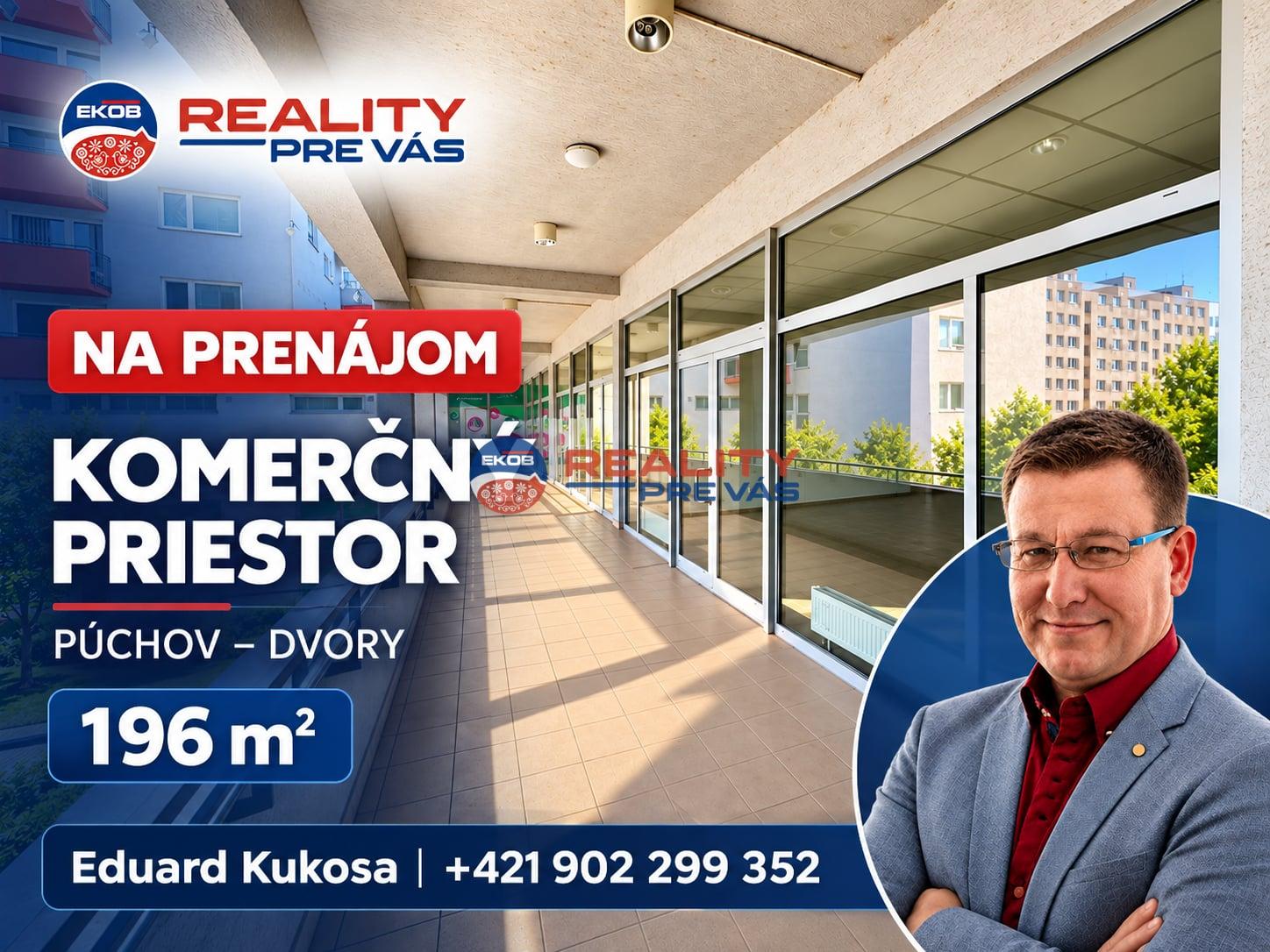Prenájom priestorov  preskleného priestoru - Dvory   196 m2