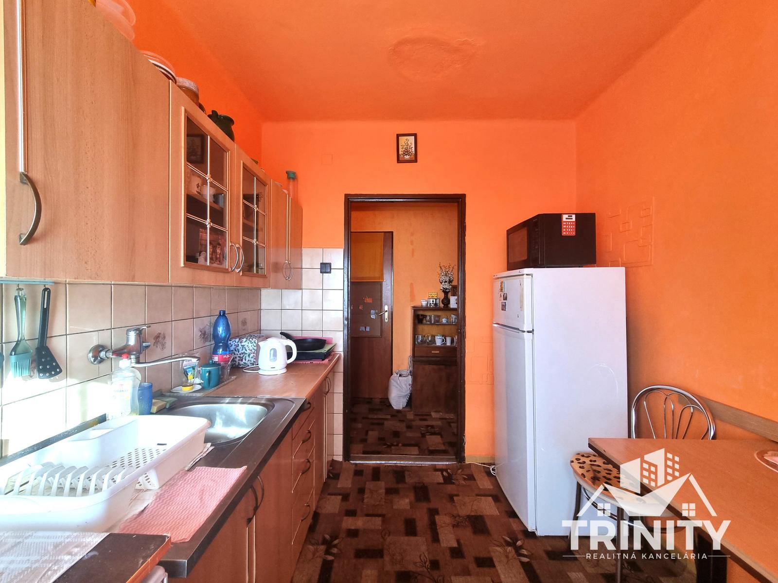 Výhradne - Na predaj 3-izbový byt s garážou v obci Dvory nad Žitavou