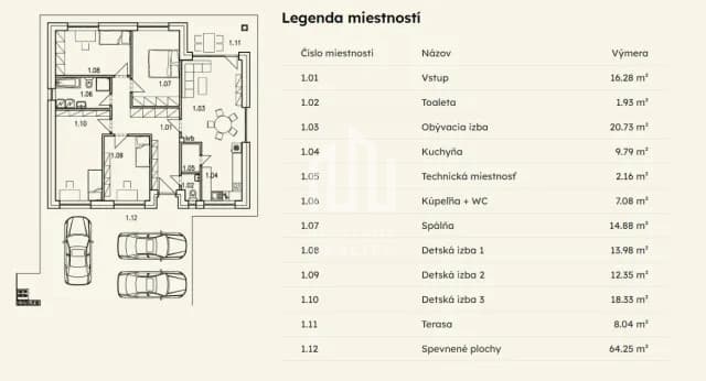 Na predaj 4-izb. alebo 5-izb. RD, pozemok 622 m² v projekte SELANKY Pobedim – fotka 2