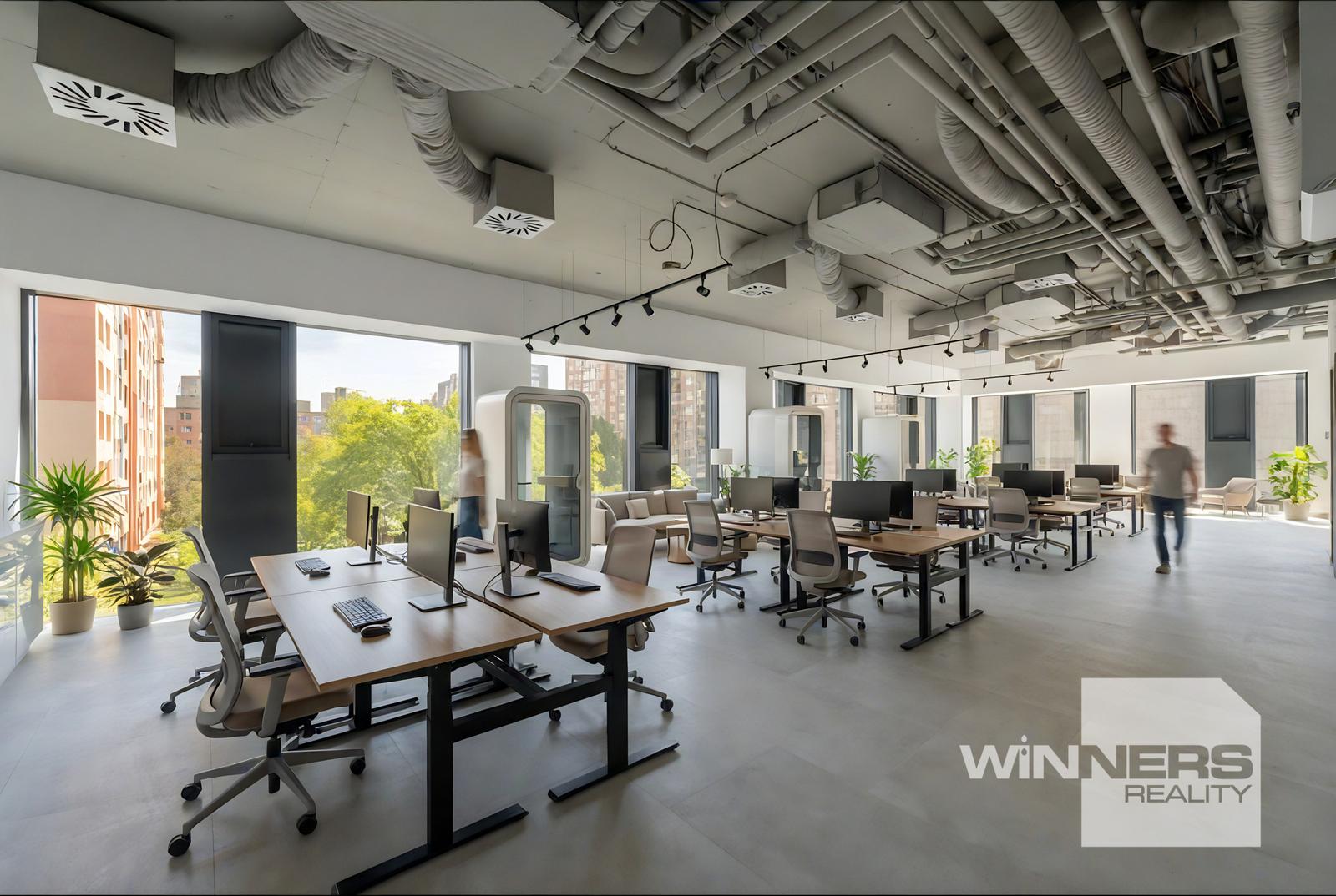 Moderný nebytový priestor open space o veľkosti 124,76 m2 v DUETT Business Residence na prenájom.
