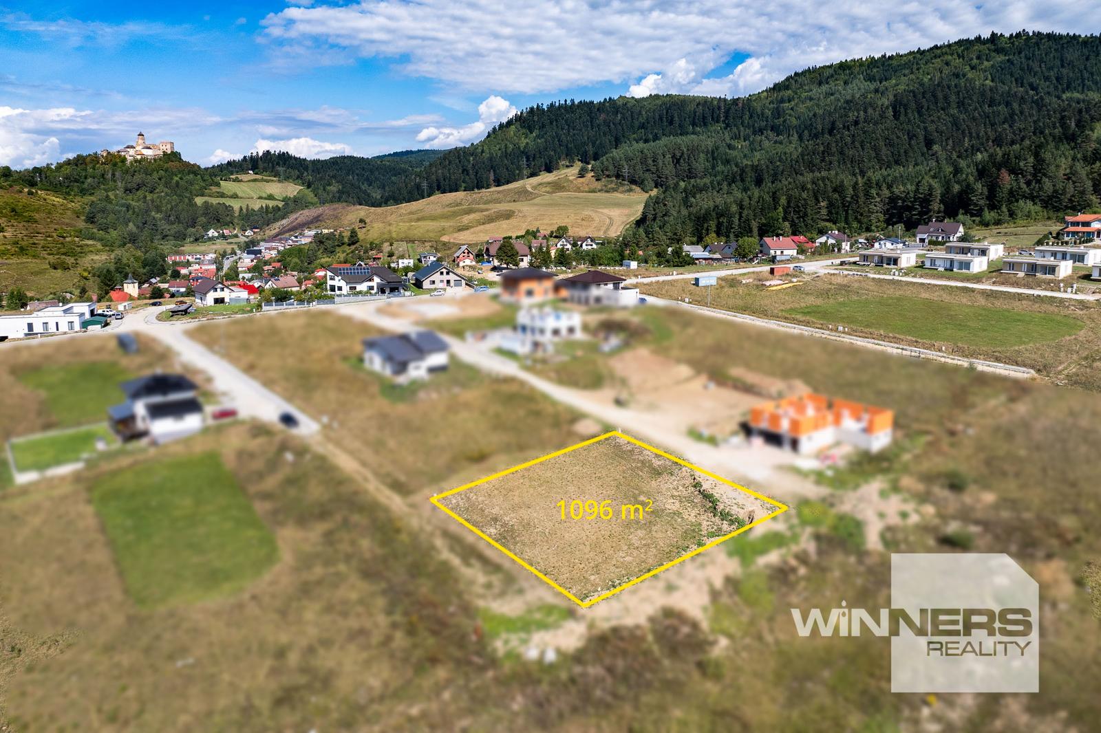 Stavebný pozemok s výhľadom na Tatry a Ľubovniansky hrad, 1096 m2, projekt Hajtovky, Stará Ľubovňa