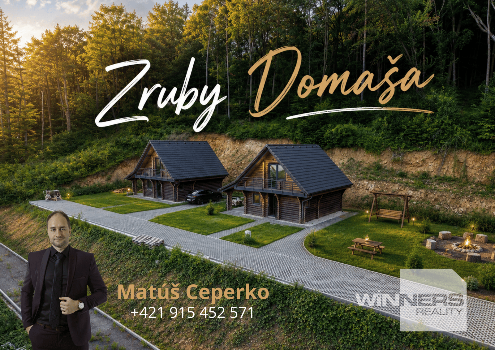 Na predaj 2 zrubové "Chaty na Domaši"