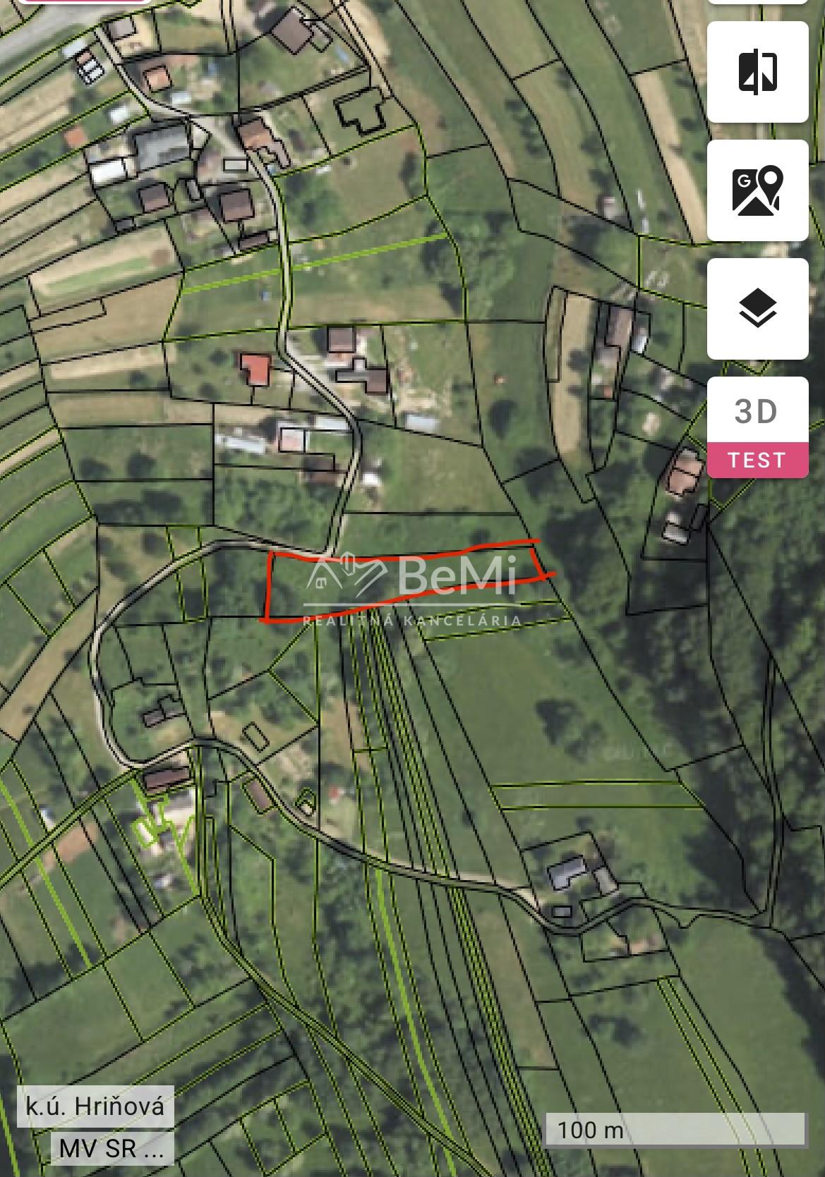 Na predaj stavebný pozemok 1697 m², v obci Hriňová