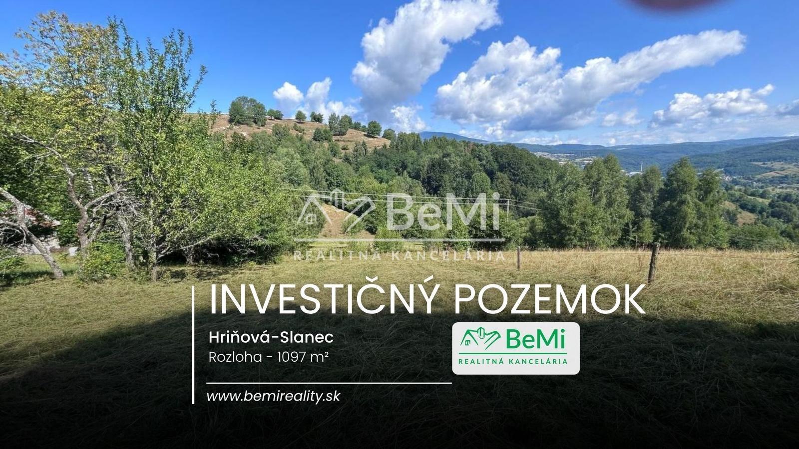 Na predaj pozemok – orná pôda v Hriňová – časť Slanec