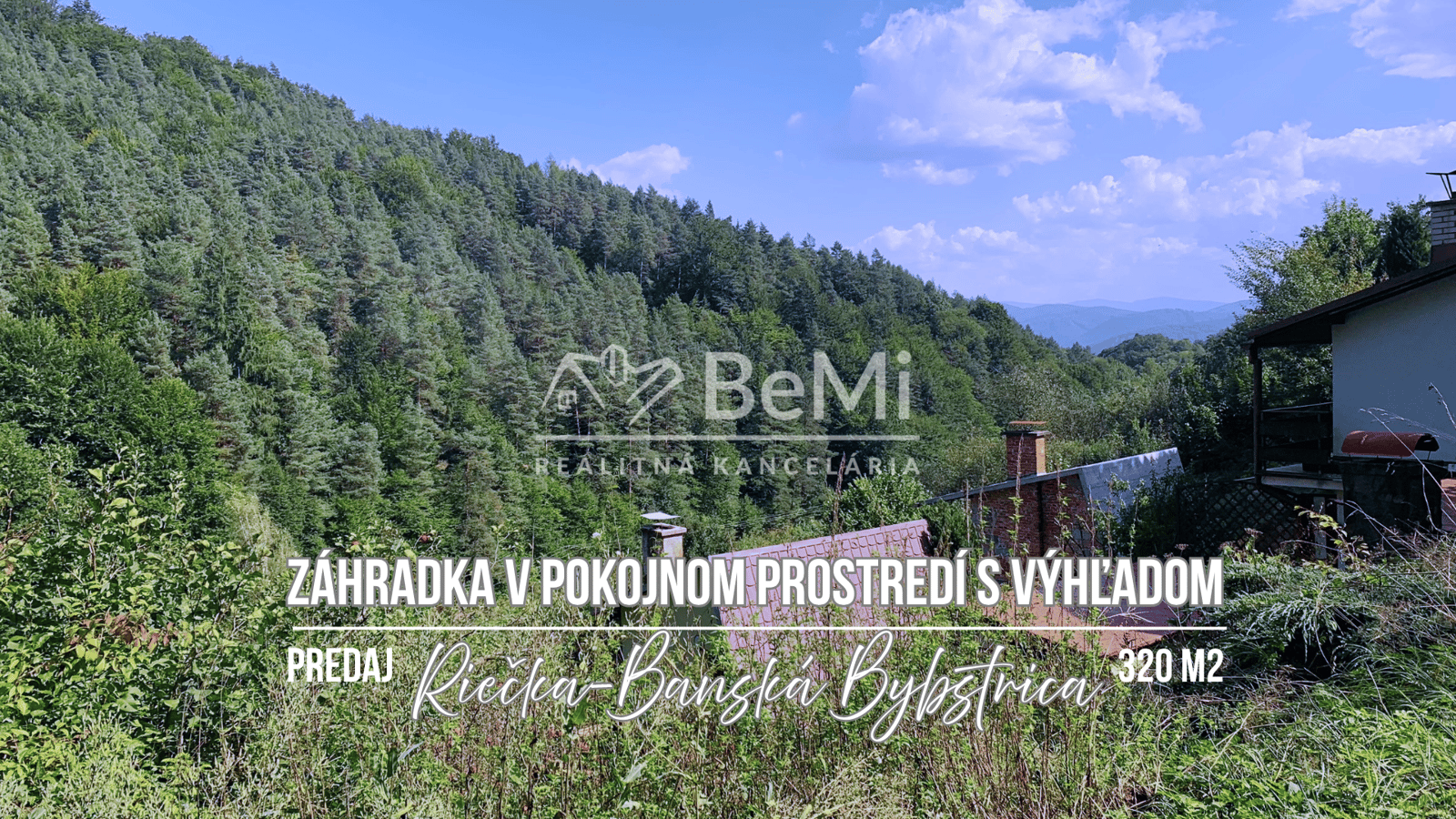 Výhodná ponuka, záhrada 320 m2, Riečka, Banská Bystrica