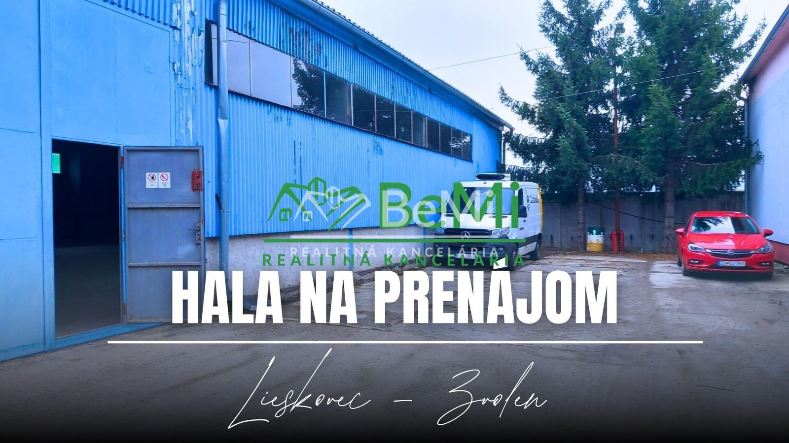 Prenájom haly, sklady, kancelárie, Zvolen - Lieskovec