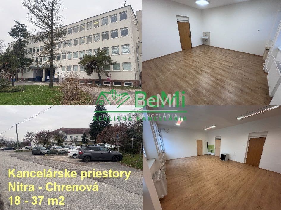 NA PRENÁJOM – kancelárske priestory od 18 do 37 m2, Nitra – Chrenová