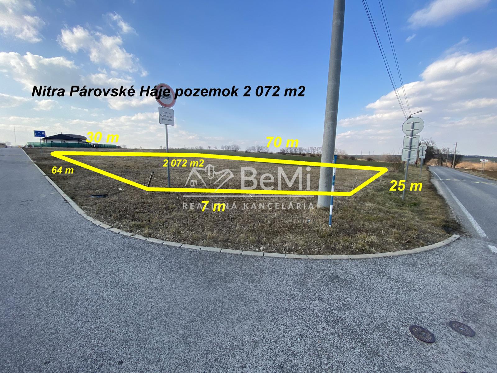 Pozemok-záhrada Párovské Háje 2072 m2 všetky IS ID598-14-MIG