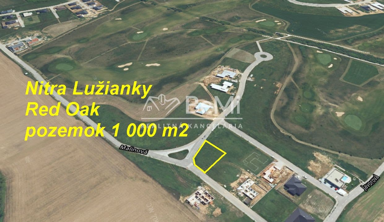 Nitra Lužianky RED OAK golf  pozemok 1 000 m2 ID 599-14-MIG