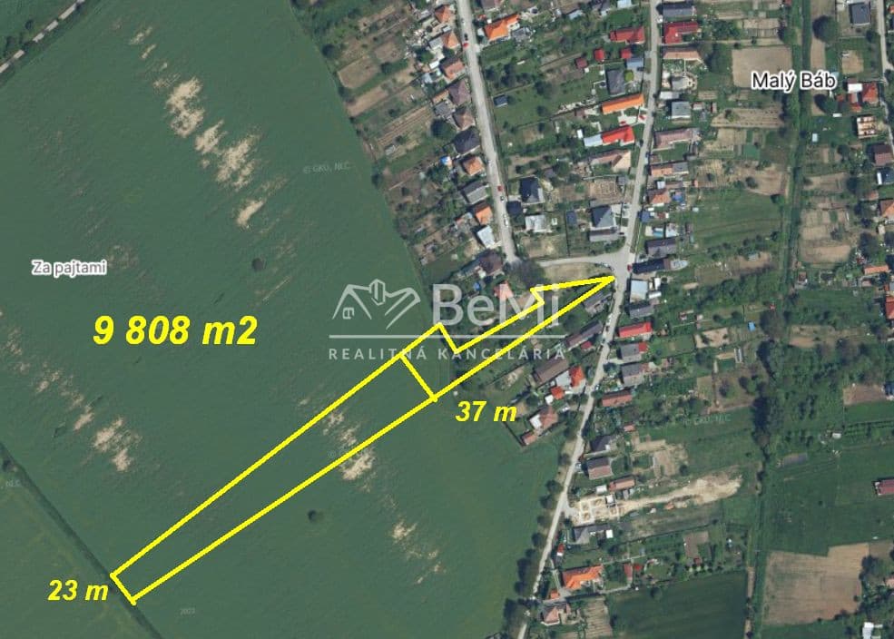 Malý Báb orná pôda časť v intraviláne obce ID 623-14-MIG