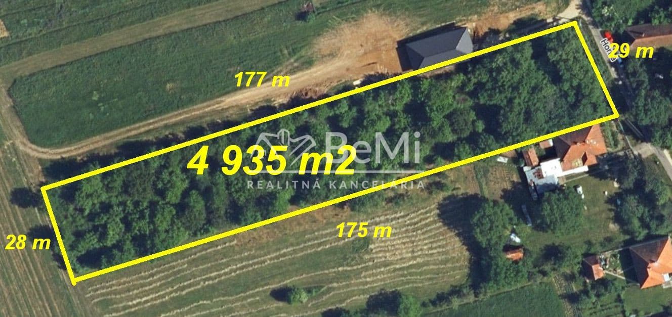 Sľažany pozemok 4 935 m2 ID 628-14-MIG