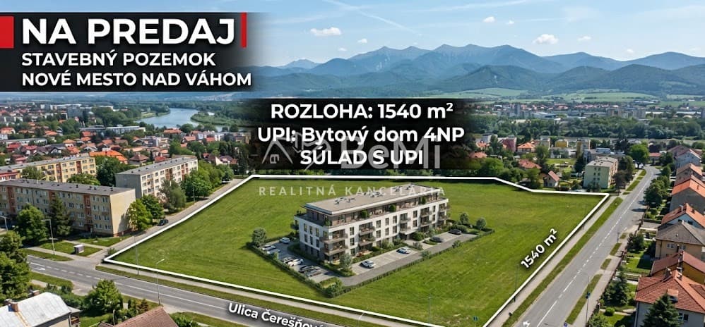 Investičný stavebný pozemok na výstavbu bytového domu