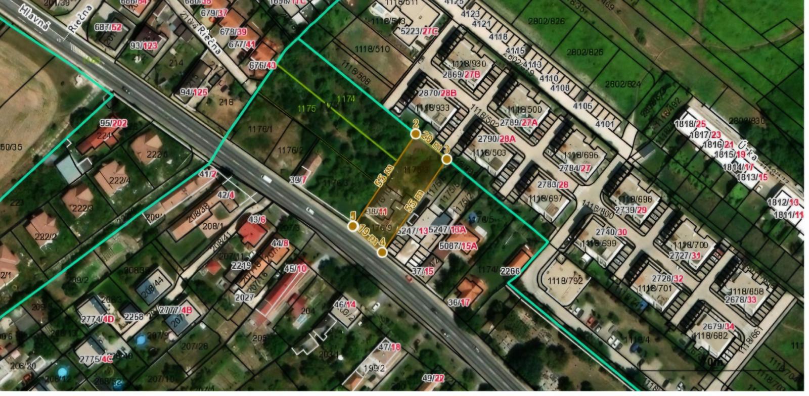 STAVEBNÝ POZEMOK 1 020 m² V CENTRE DUNAJSKEJ LUŽNEJ – HLAVNÁ ULICA