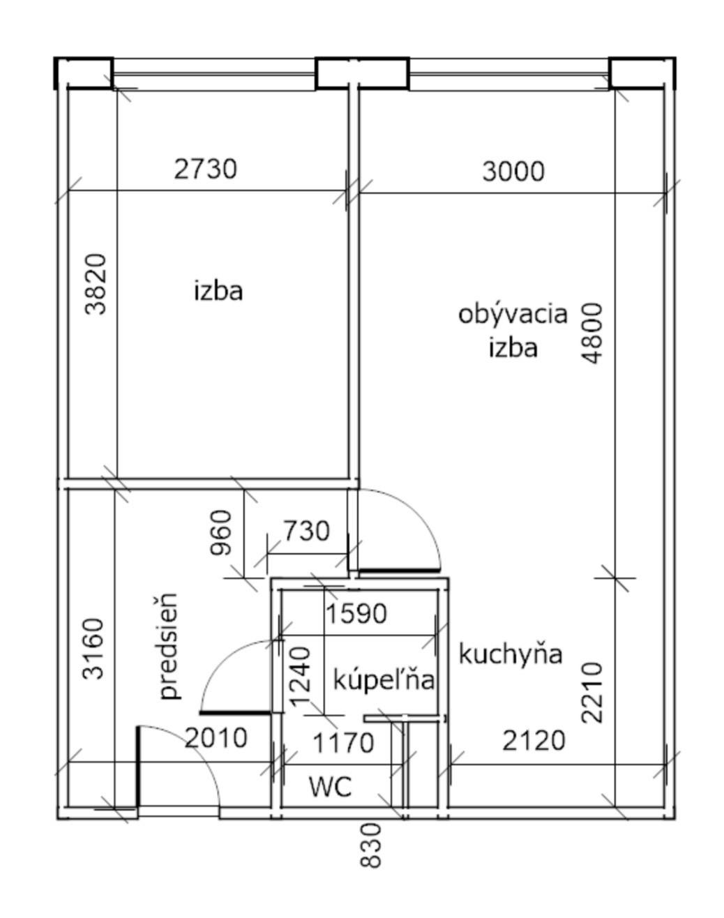 Predaj 1,5 izbový byt v pôvodnom stave REZERVOVANÉ