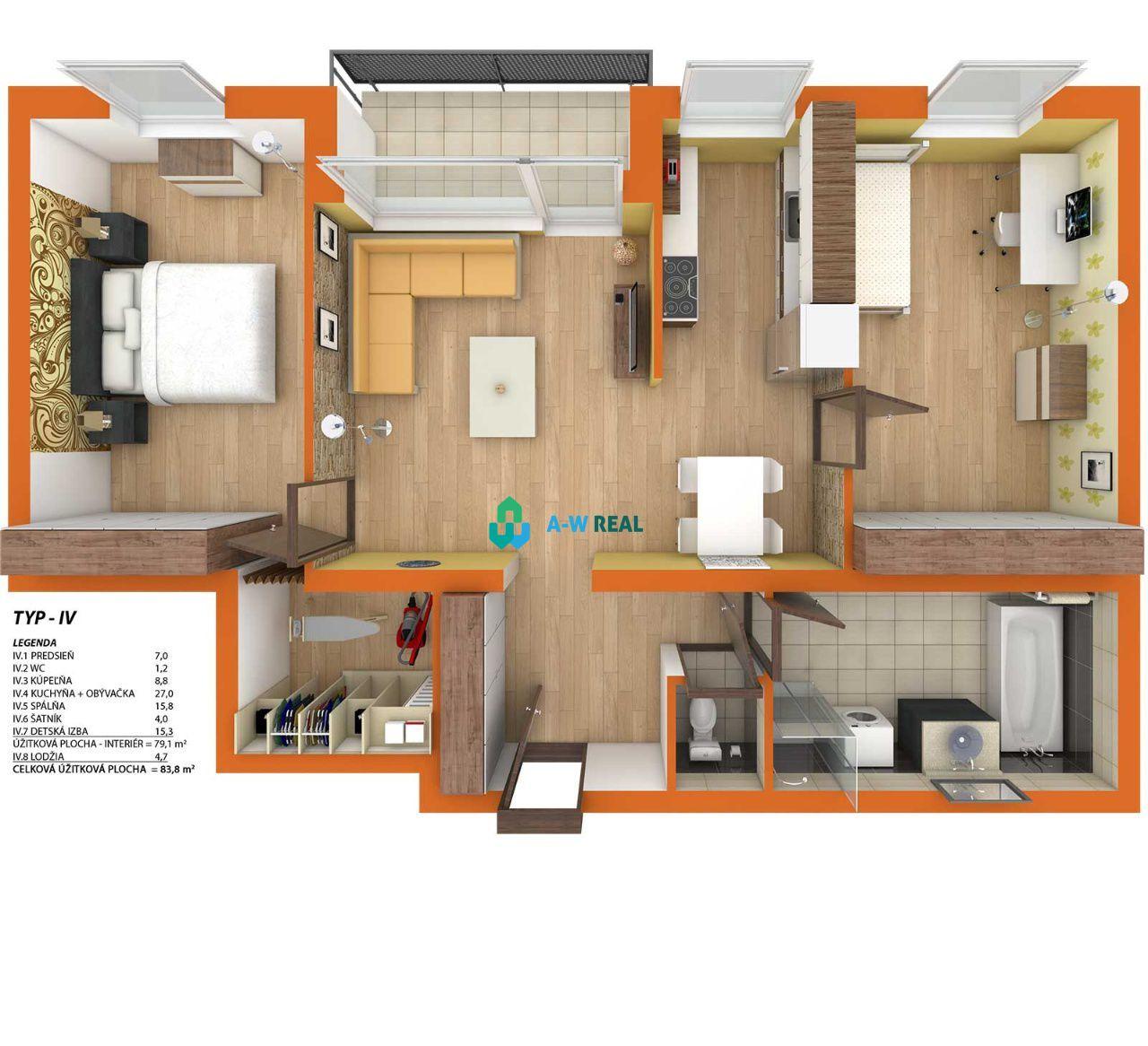 NOVOSTAVBA "PANNÓNSKY HÁJ": modernél 3 izbové byty na predajl!!! Cena bytov od 2.500€/m2