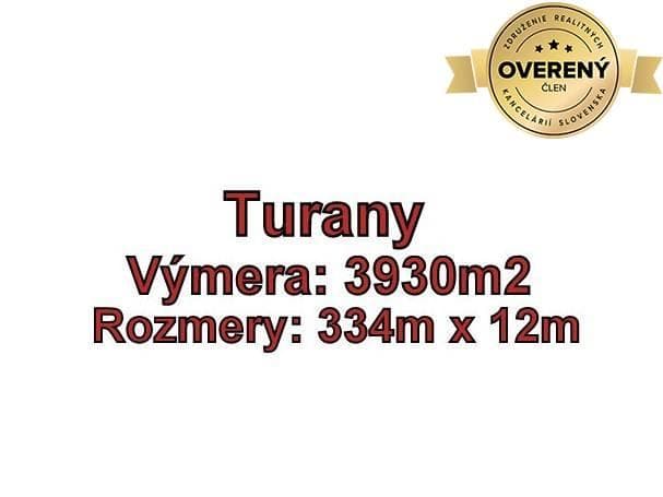 TURANY -  pozemok 3930 m2,okr. Martin – fotka 2