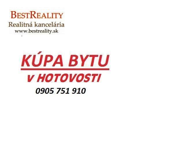 Hľadáme na Kúpu 3 izbový  byt v Petržalke Pre KONKRÉTNEHO Klienta HOTOVOSŤ www.bestreality.sk