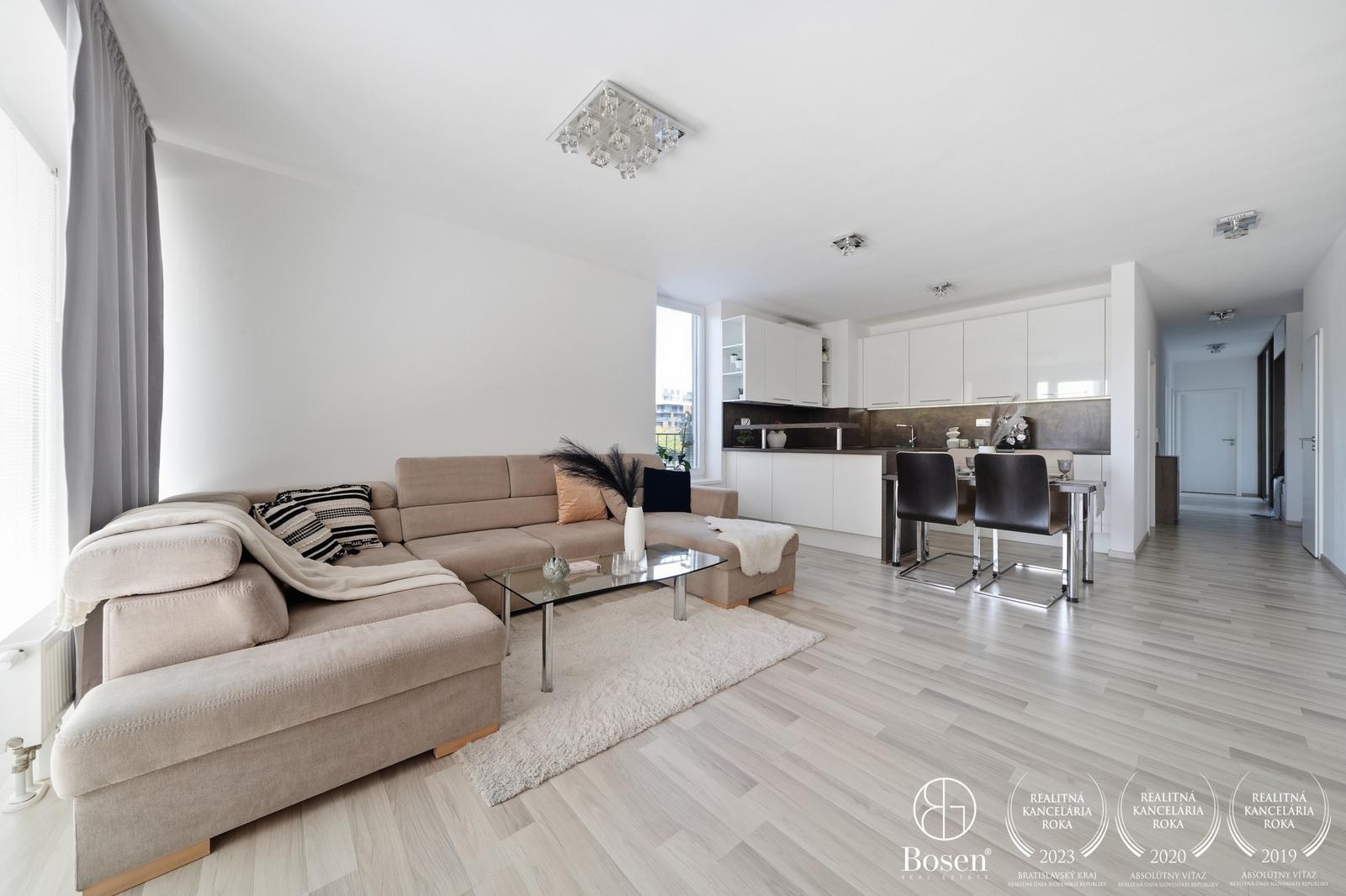 REZERVOVANÉ: BOSEN | Zariadený 4kk byt v novostavbe Slnečnice, Petržalka, 94 m²