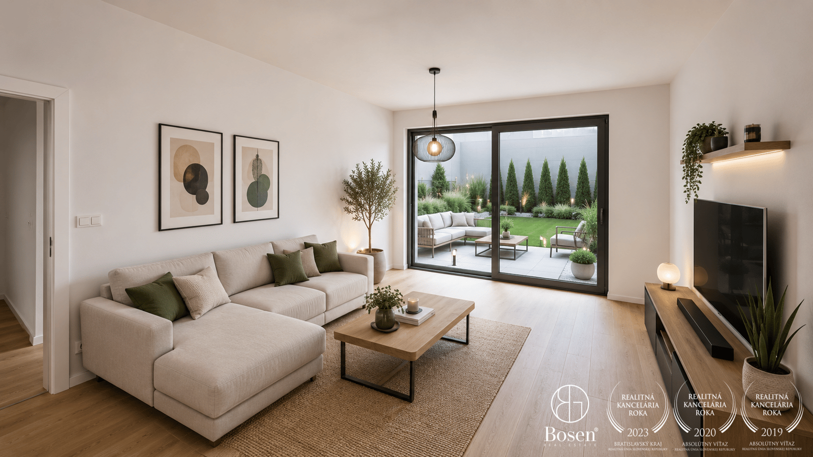 BOSEN | 2 izbový apartmán s predzáhradkou aj terasou A2_02, Banka pri Piešťanoch, 122.94 m2