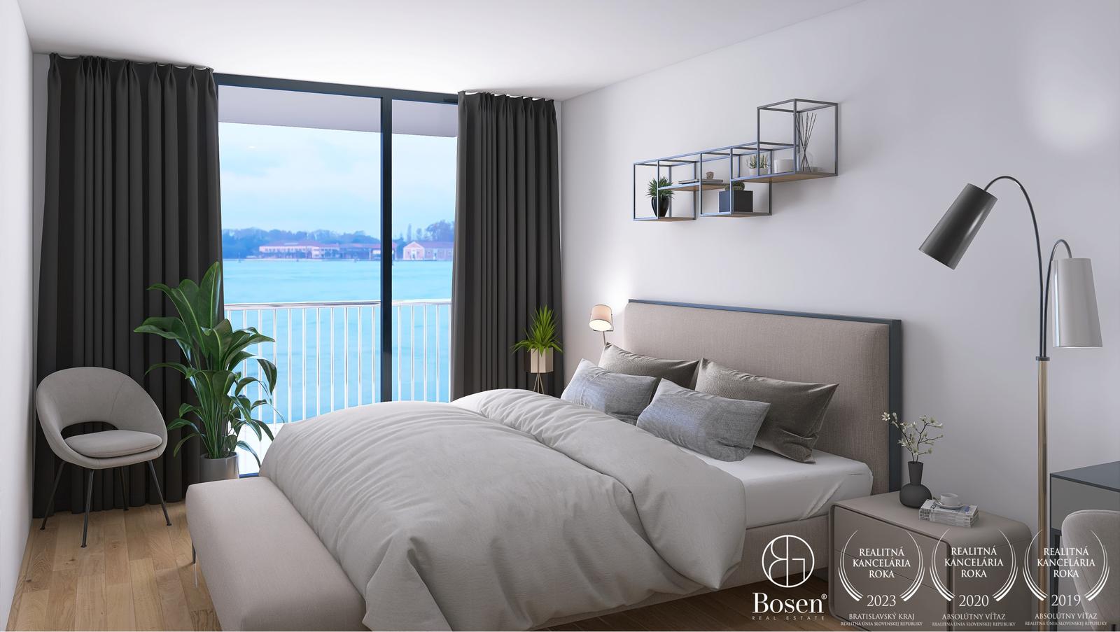 REZERVOVANÉ | BOSEN | 2 izbový byt v projekte BLUEWAVE s krásnym výhľadom, 85,52m2, Banka, Piešťany