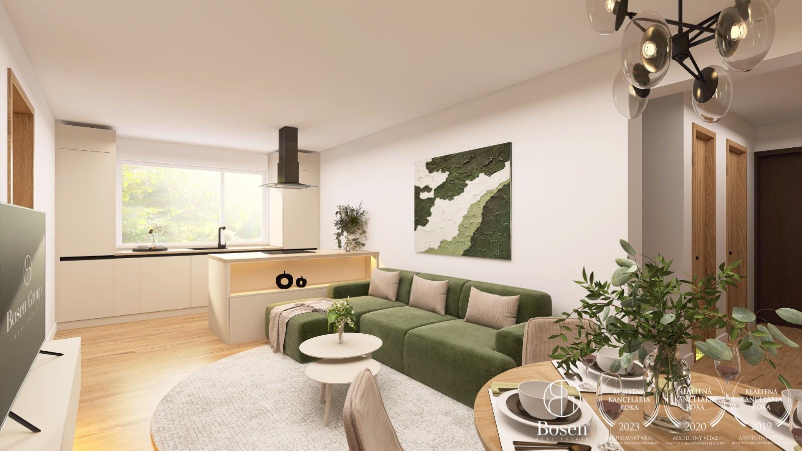BOSEN | Dizajnový kompletne zrekonštruovaný 4 izbový byt s loggiou, 74,46 m², Dúbravka – fotka 2