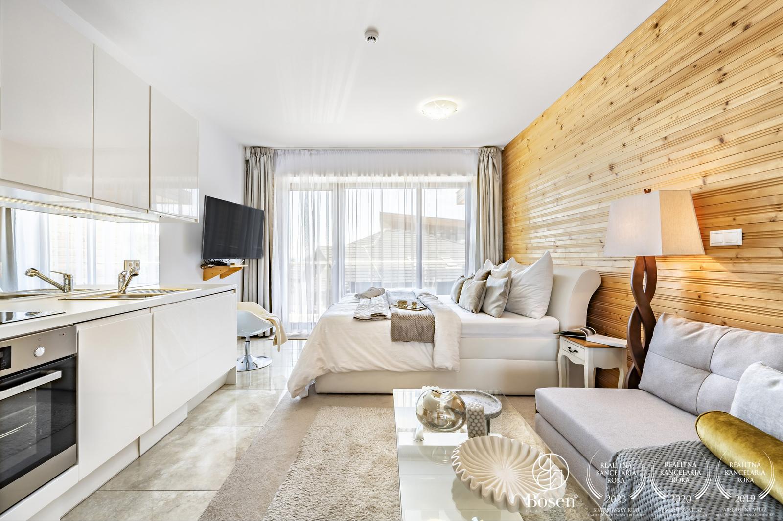 BOSEN | Investičný 2-izbový apartmán s loggiami v HREBIENOK RESORT – Starý Smokovec, 56 m²