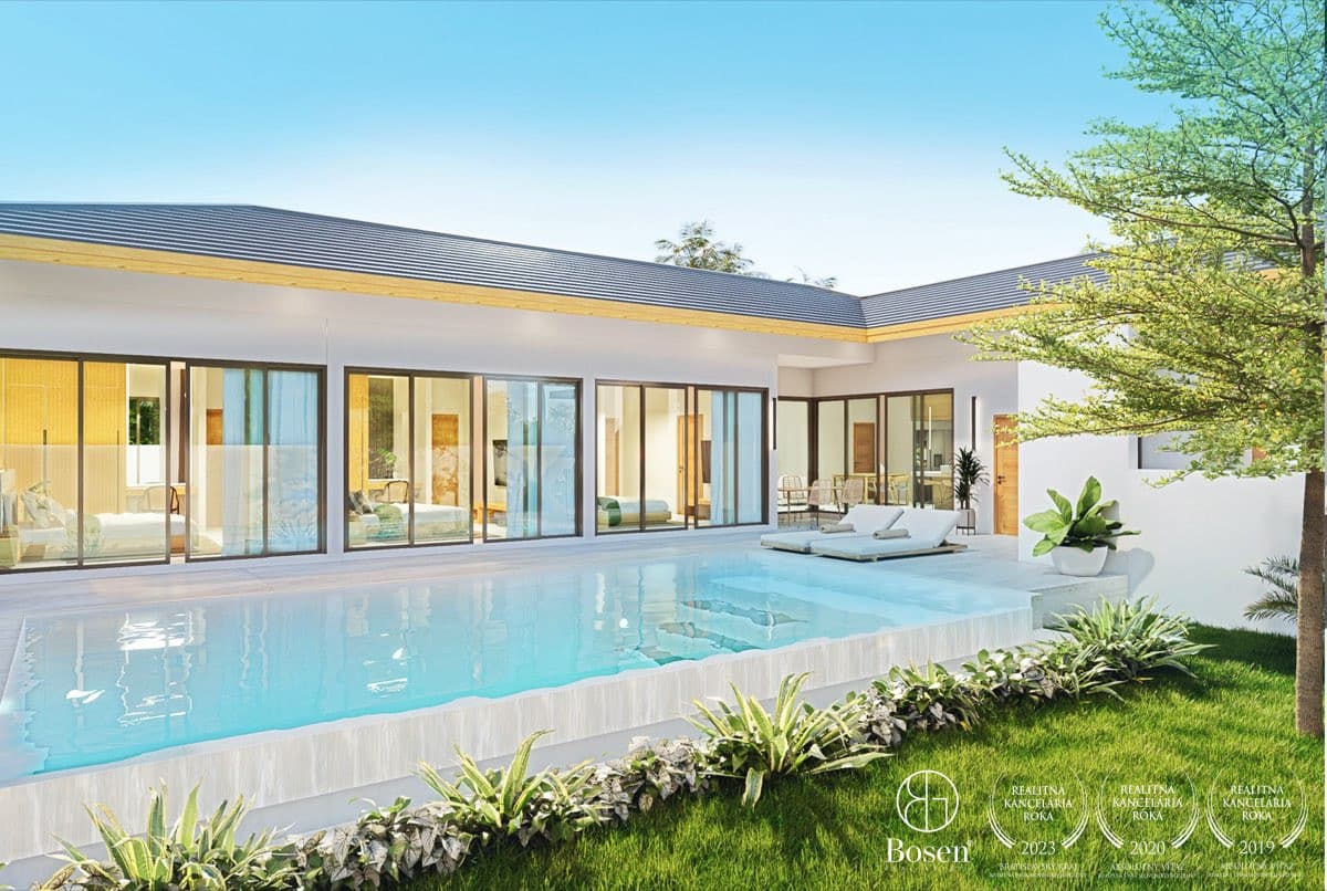 BOSEN | 3 spálňová vila s bazénom typu C, Lamai, Koh Samui, Thajsko