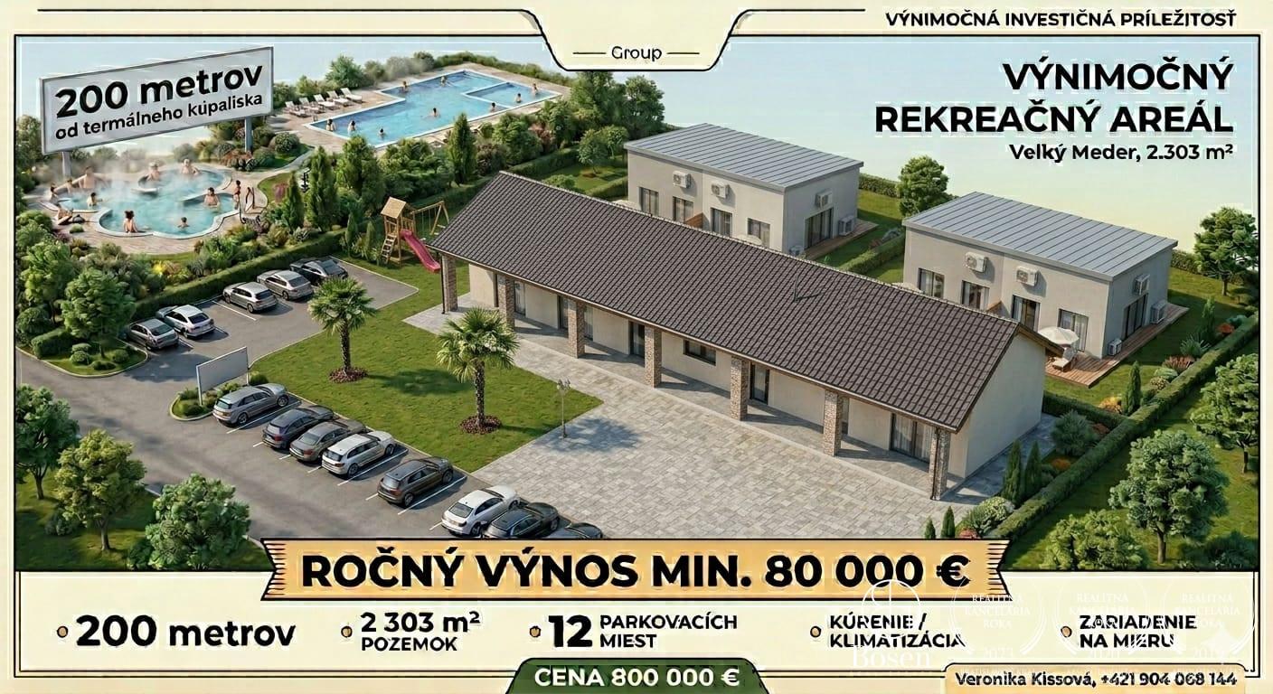 BOSEN | Rekreačný areál s piatimi apartmánmi – Veľký Meder