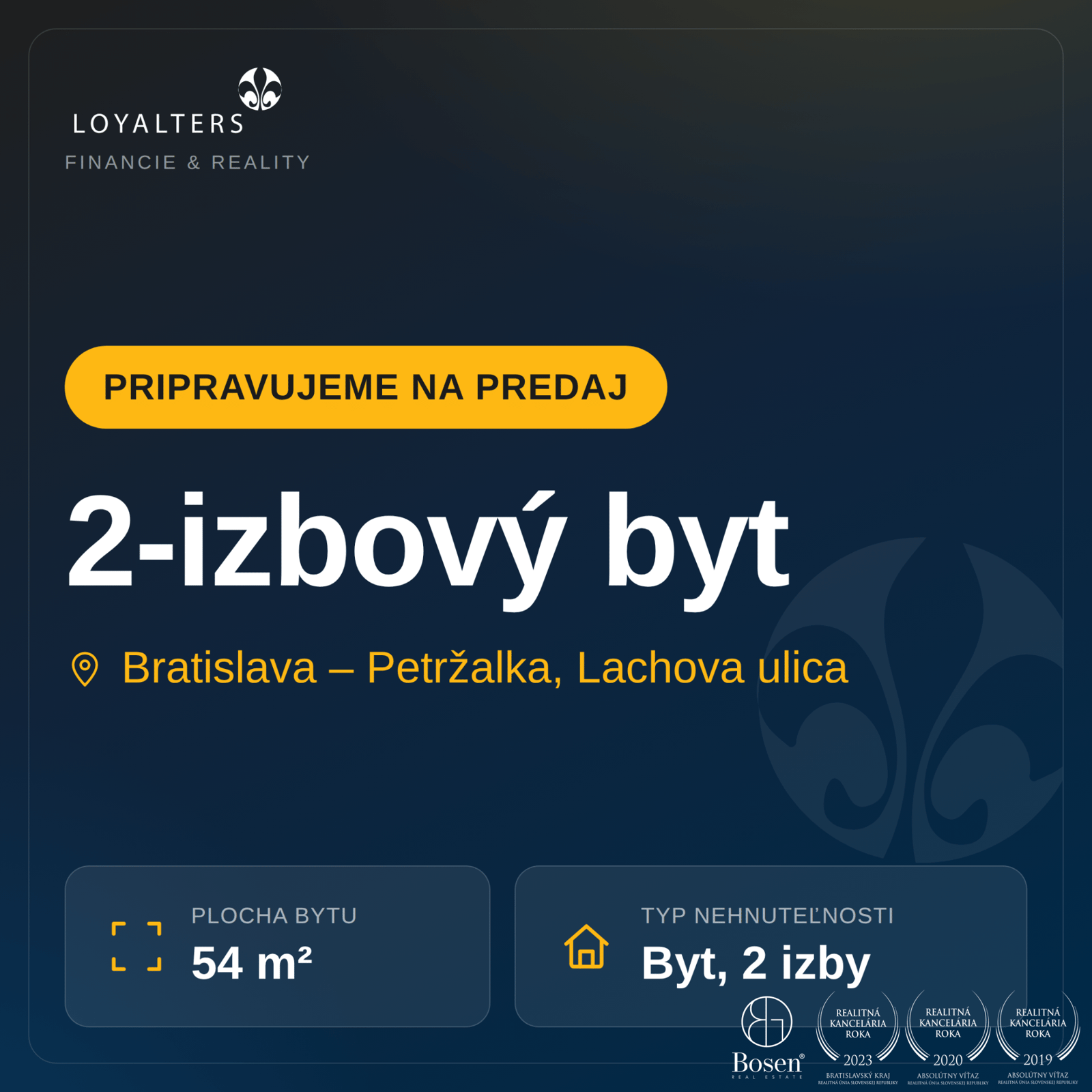 Rezervované -Svetlý 2-izbový byt na Lachovej ulici v Petržalke