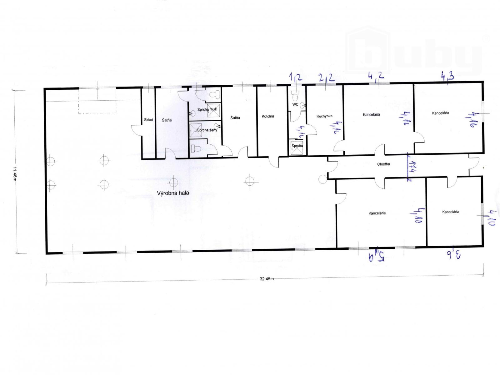 Skladovacie priestory 300 m2, prenájom, Vrútky