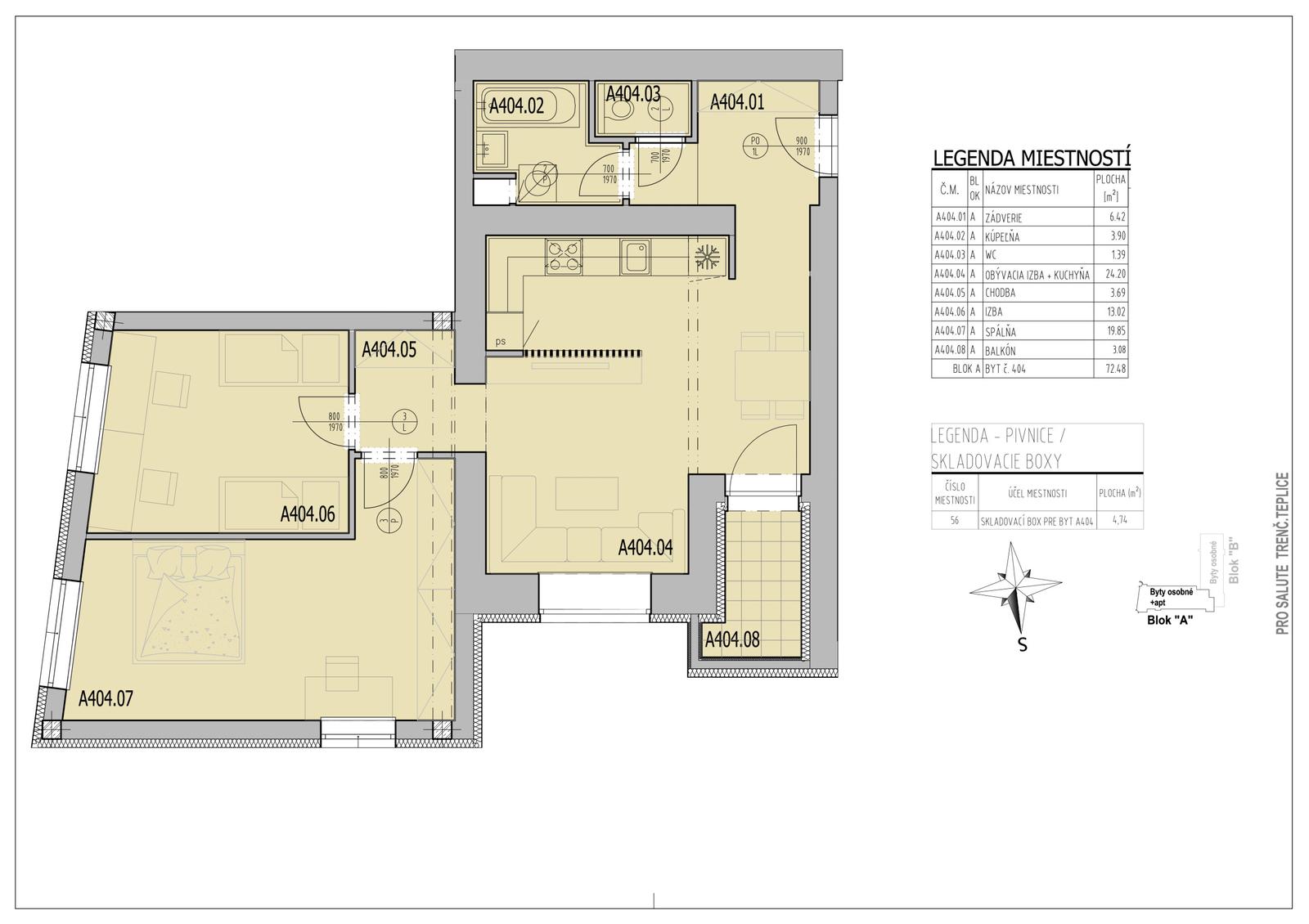 3‑izbový byt s balkónom v Rezidencii Thermae, Byt 56 – fotka 2