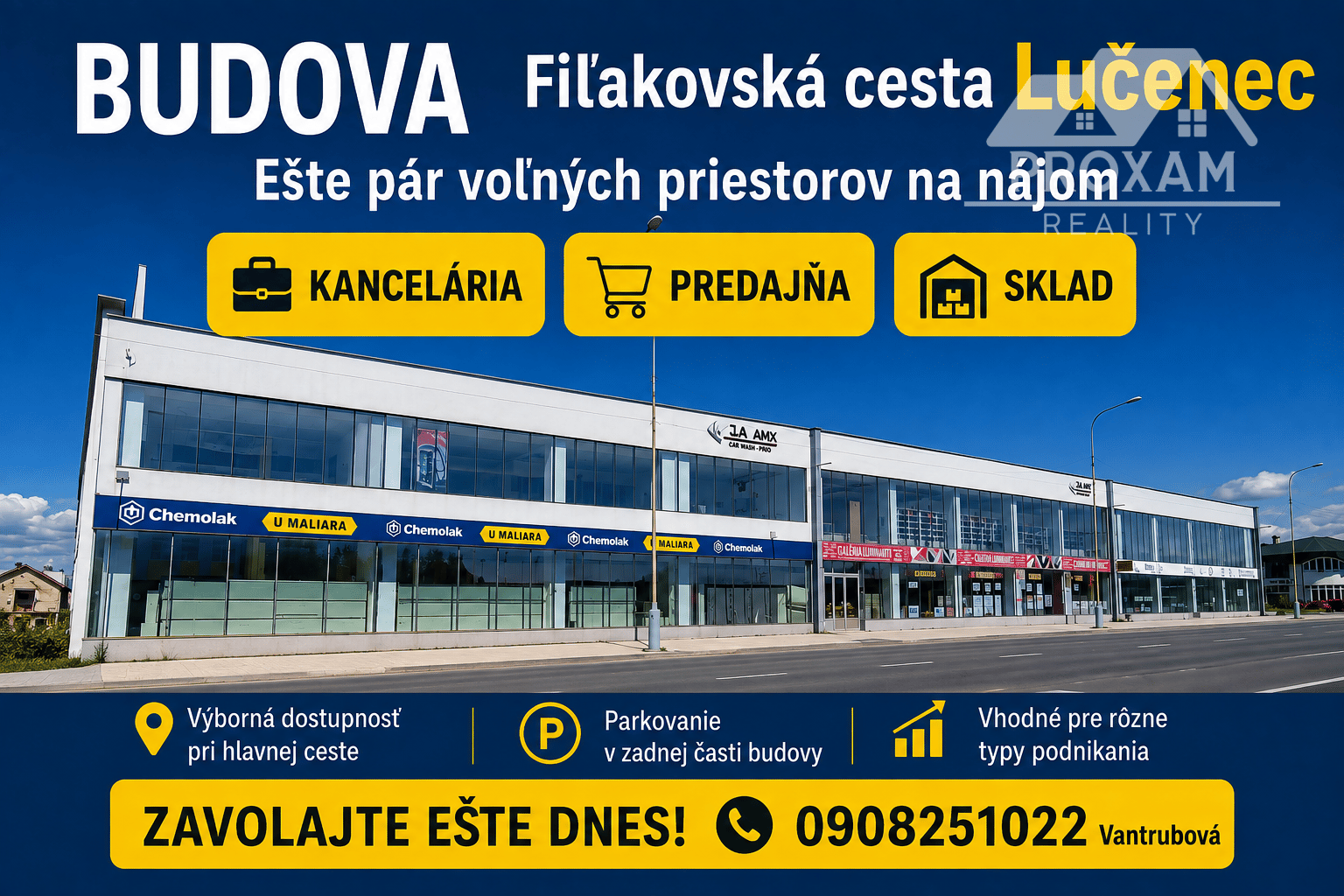 Na prenájom priestory s výbornou dostupnosťou