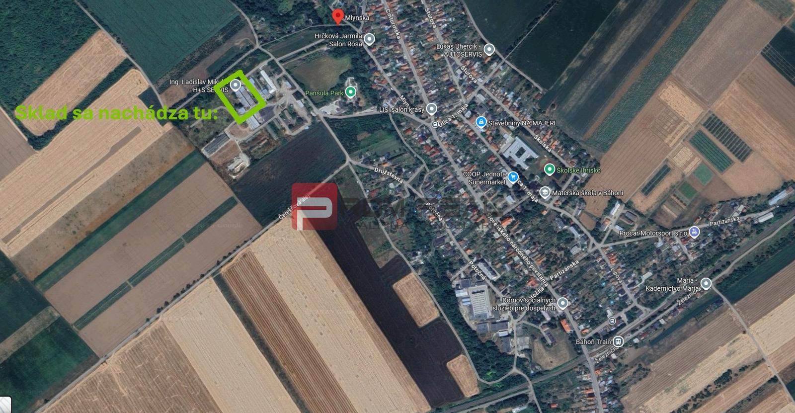 PRENÁJOM Priestranný sklad BÁHOŇ 1800 m2 + Zázemie 200 m2 – fotka 2