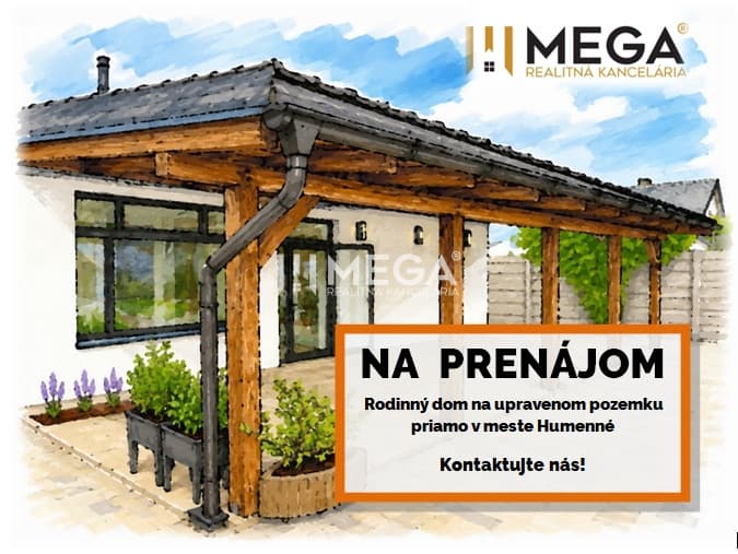 Rezervované - Na prenájom nadštandardný rodinný dom v meste Humenné