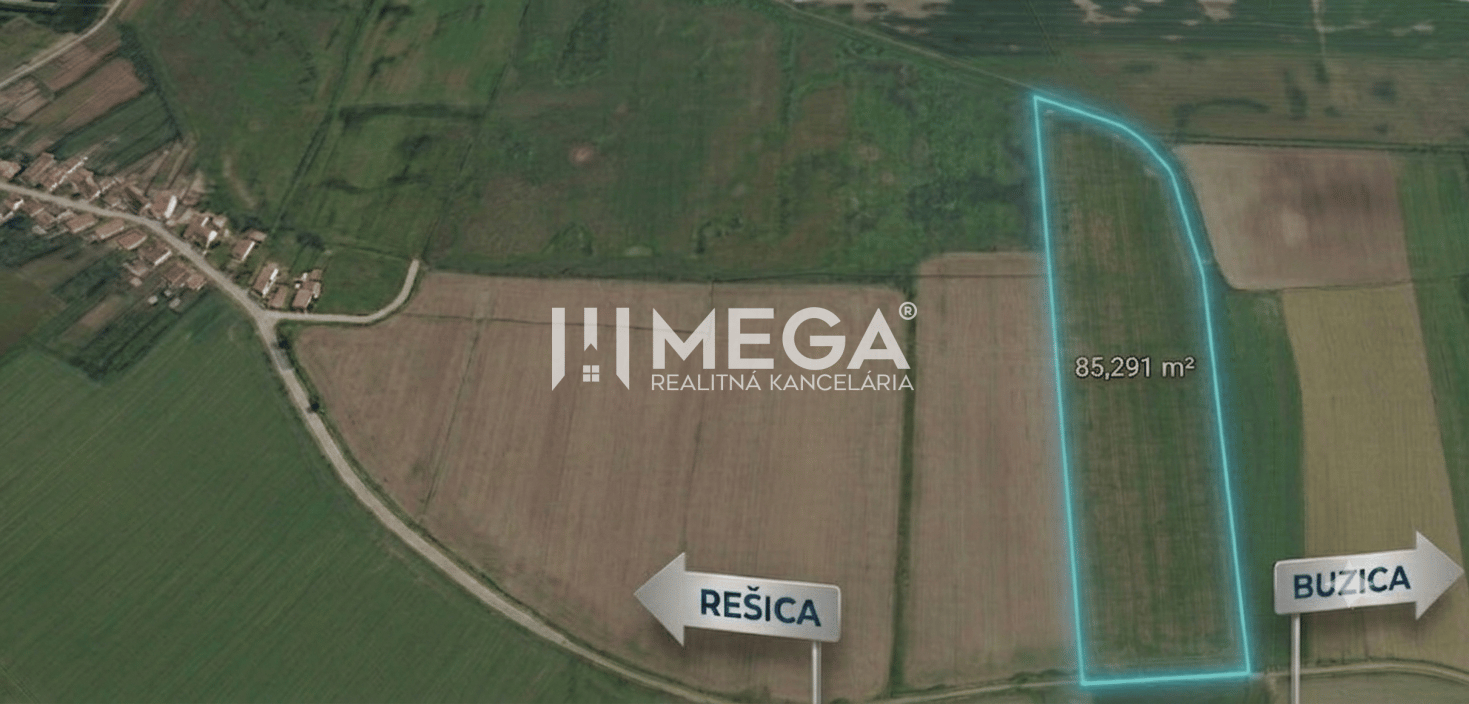 NA PREDAJ: Investičný pozemok 85 291 m² – Rešica, Košice-okolie