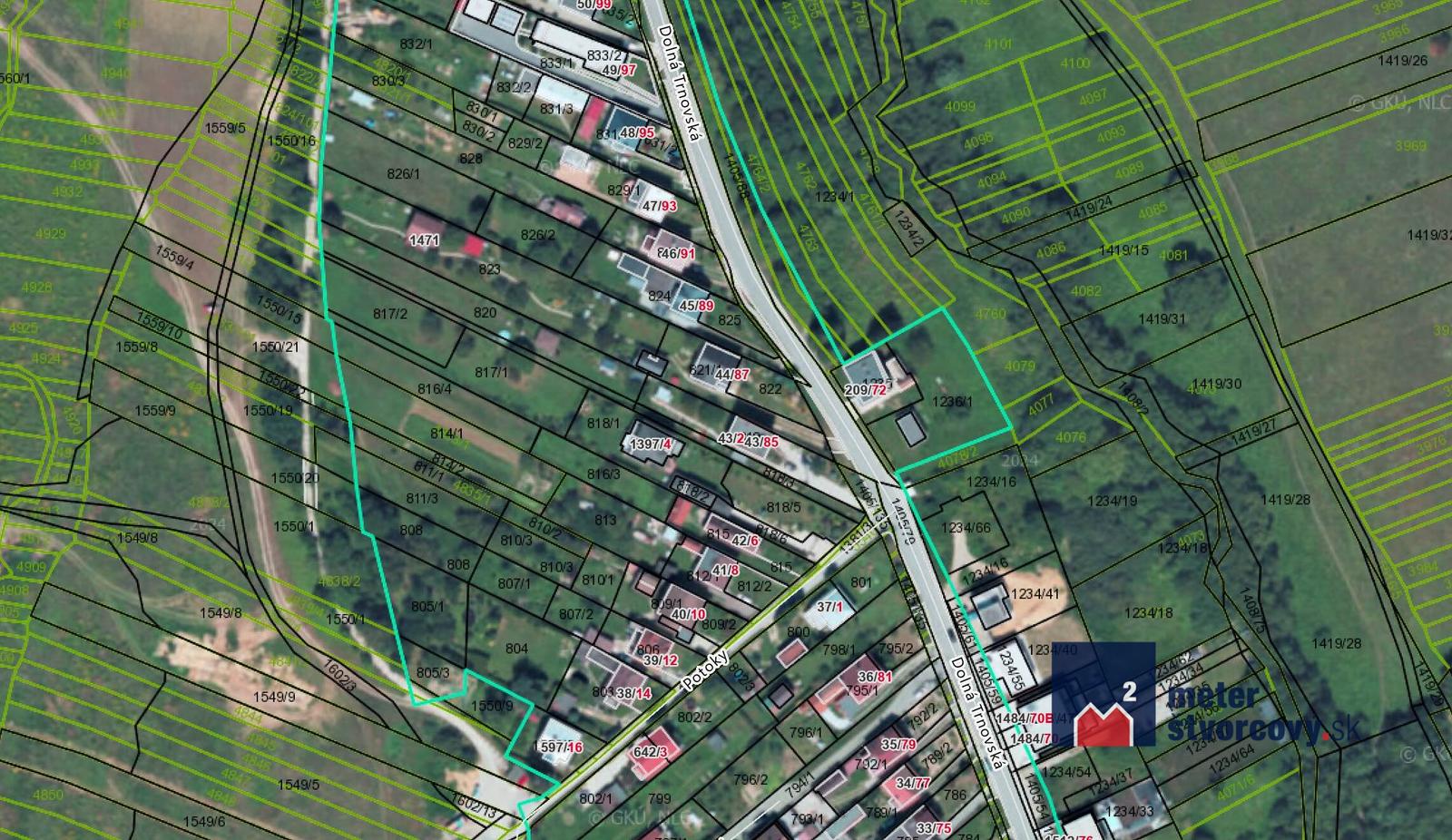 Stavebný pozemok so starším RD Trnové
