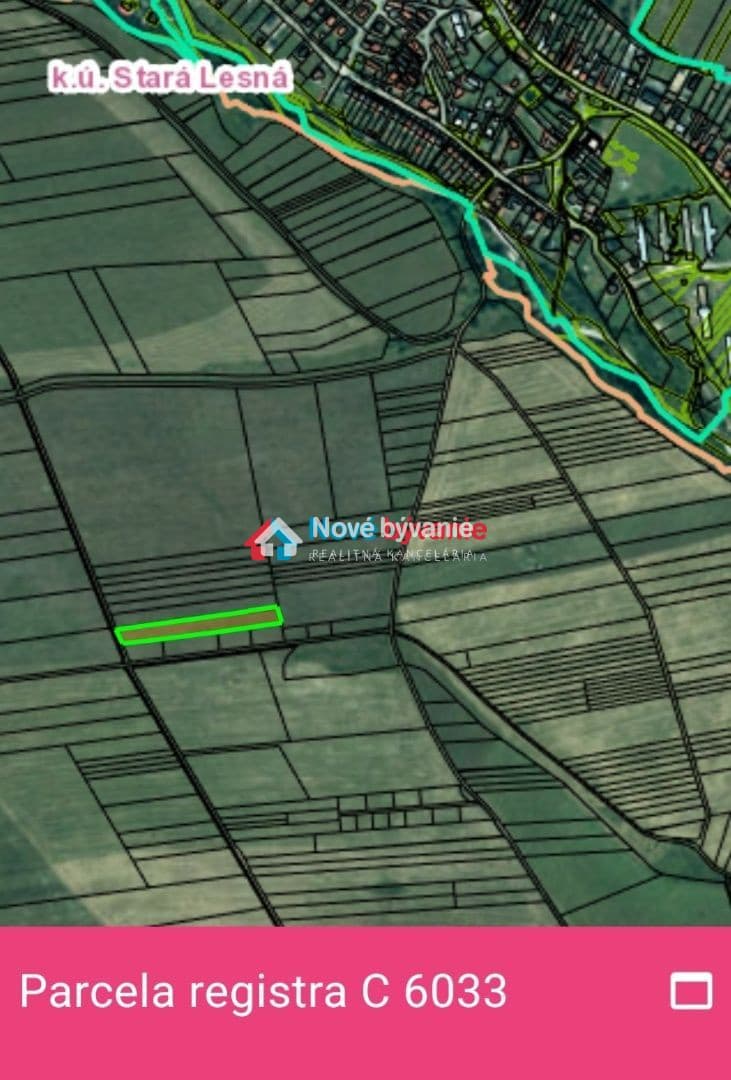 Pozemok Stara Lesná , orná pôda