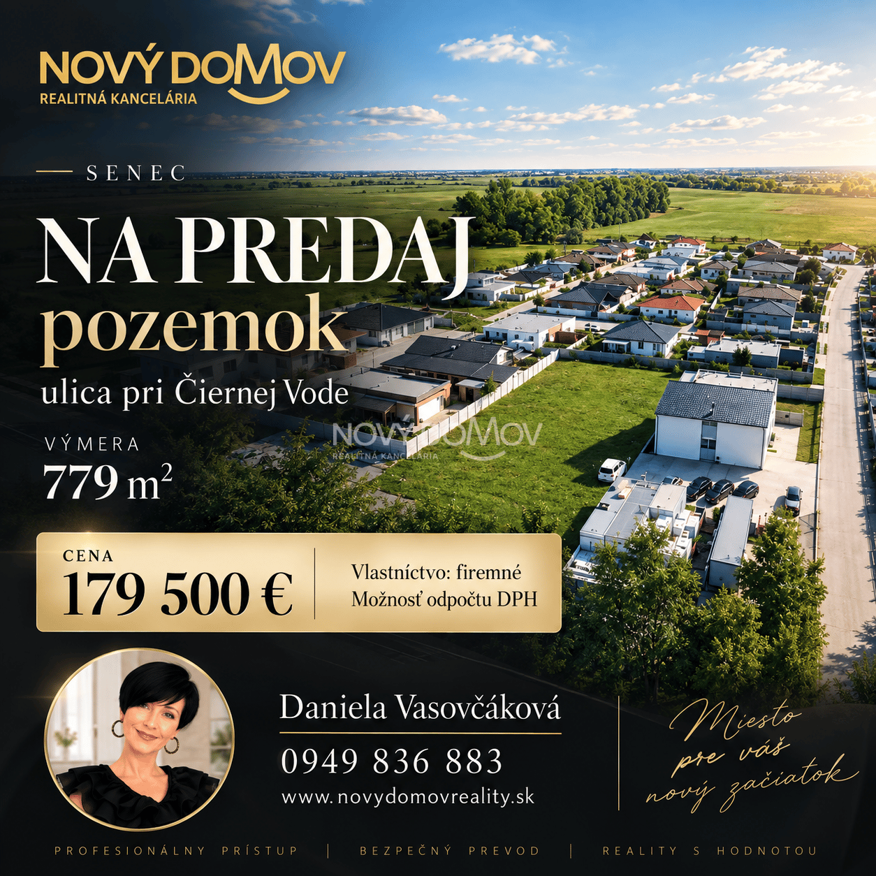 STAVEBNÝ POZEMOK - 779 m² - SENEC - ul. pri Čiernej Vode