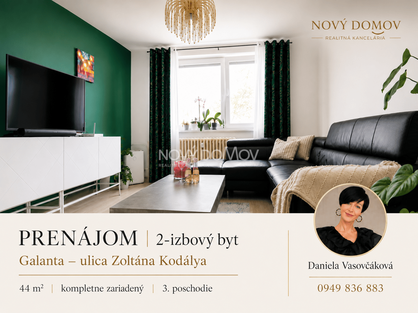 PRENÁJOM - 2 izbový zariadený byt - ihneď voľný