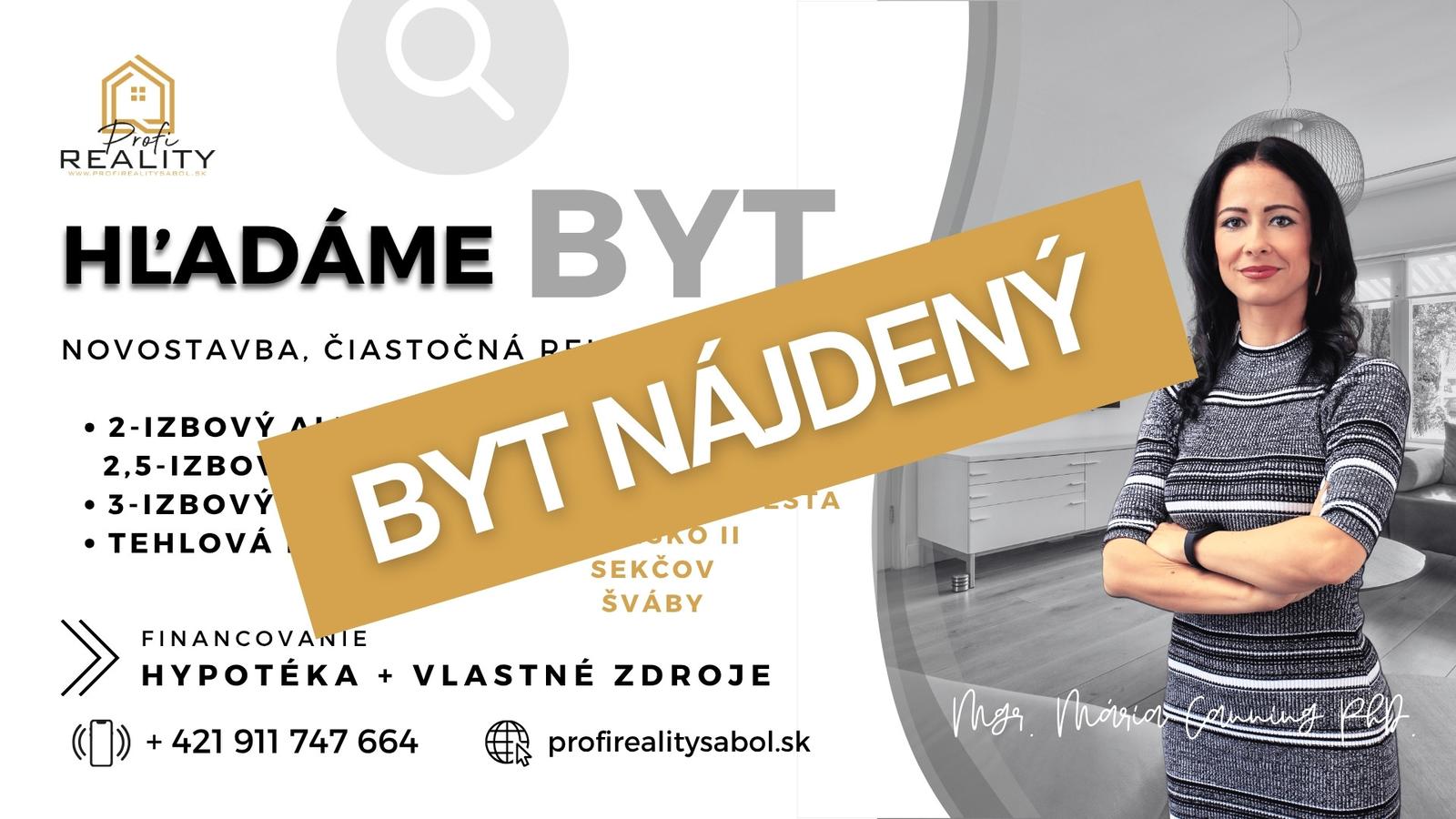Predávate byt v Prešove? Máme pre Vás kupujúceho. Byt nájdený!