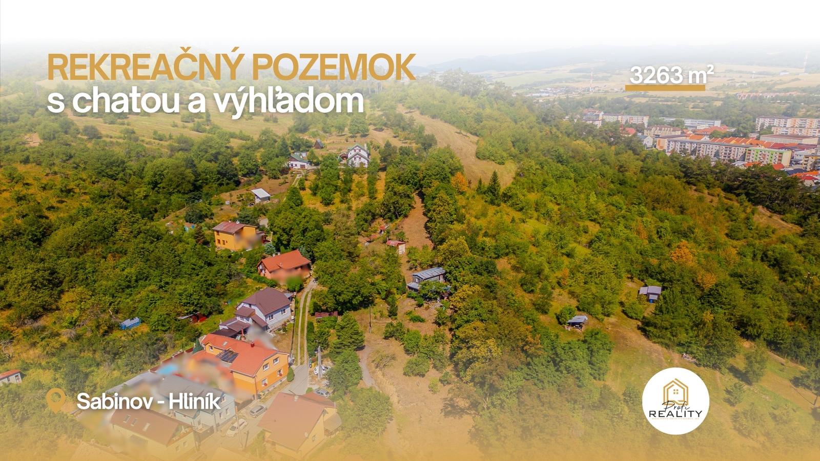 PREDAJ | REKREAČNÝ POZEMOK 3263 m² s CHATOU A VÝHĽADOM