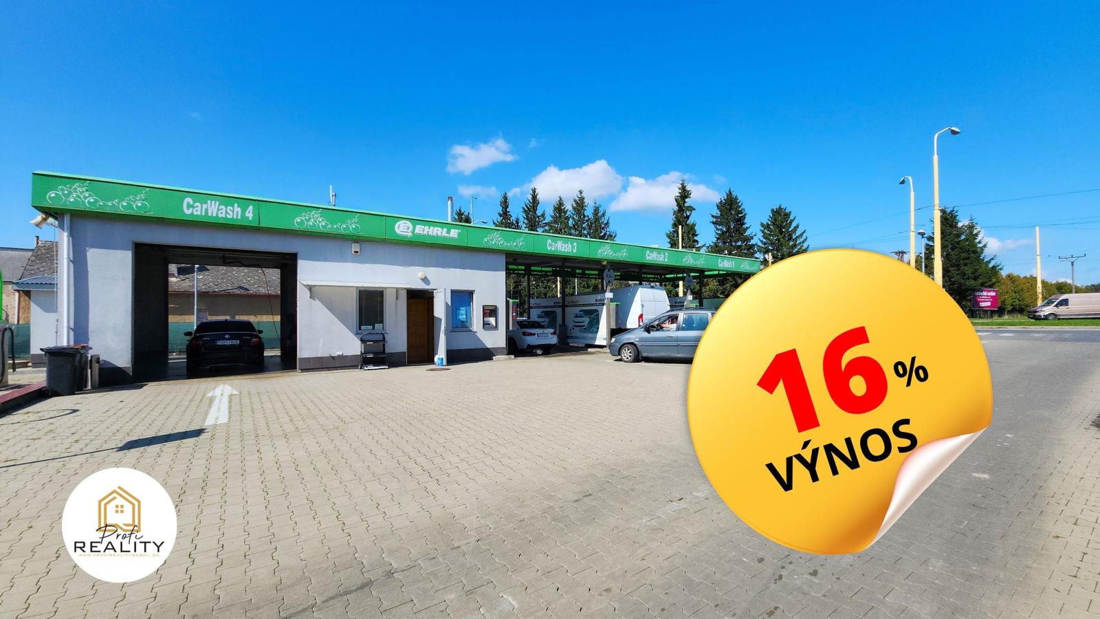 16% VÝNOS | Autoumyváreň s dev. pozemkom - investícia, ktorá sa splatí sama