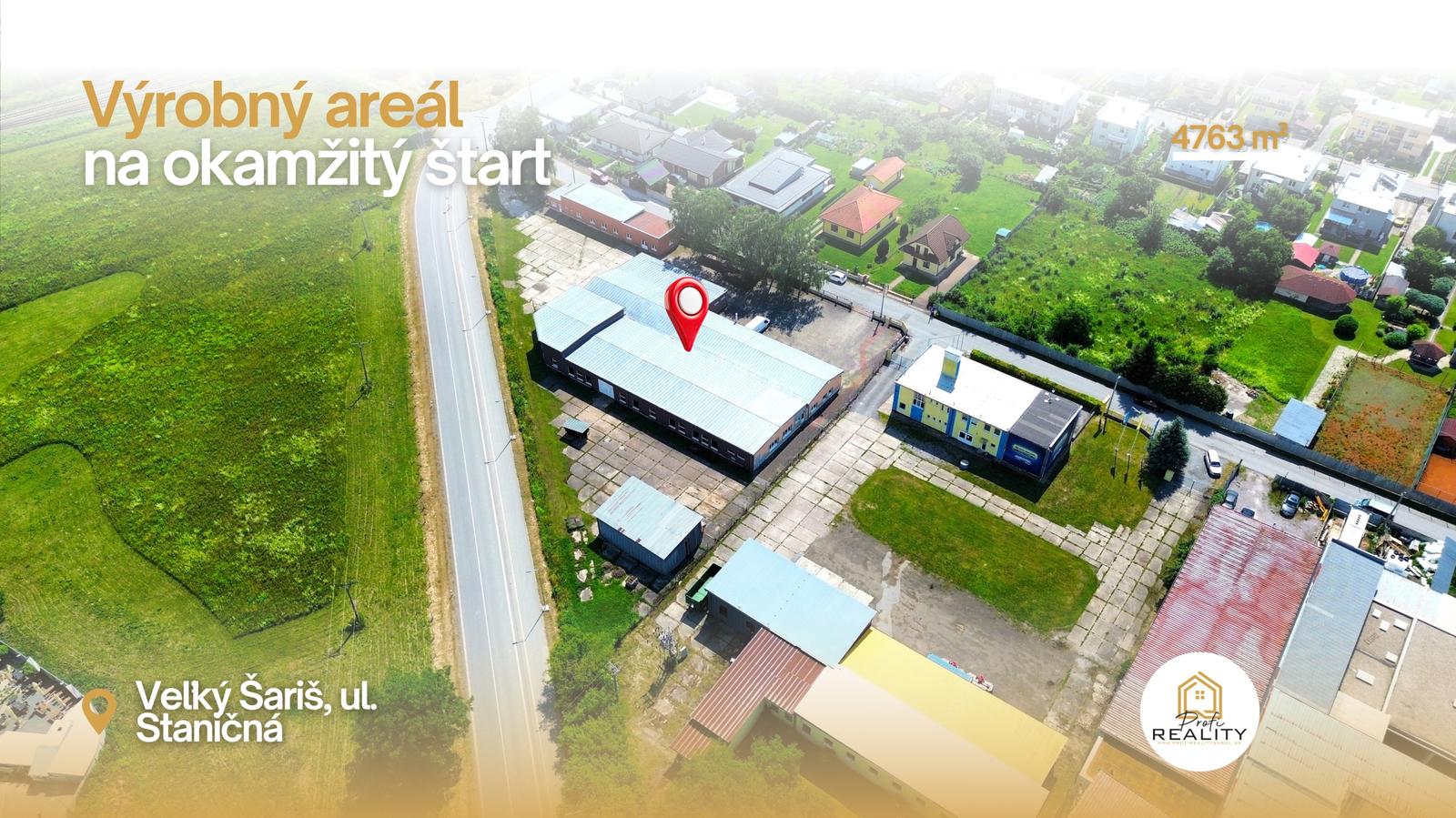 VÝROBNÝ AREÁL 4763 m² na OKAMŽITÝ ŠTART | V. ŠARIŠ | R4 / D1