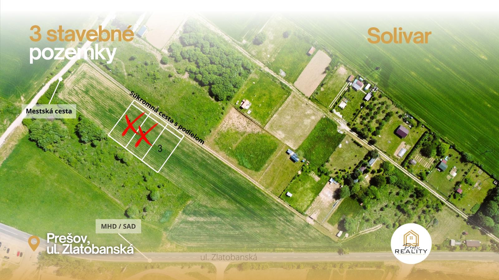 PREDAJ | Už LEN 1 POZEMOK pre RD, Prešov, Solivar