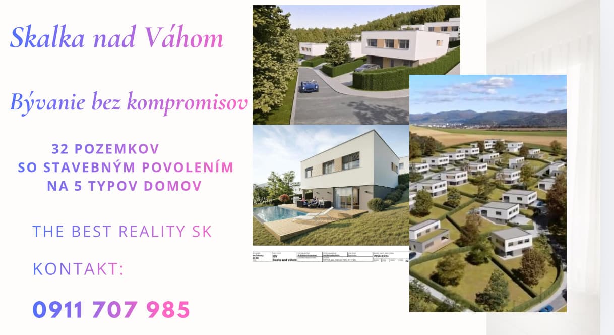 Stavebný pozemok so stavebným povolením a projektom Skalka nad Váhom