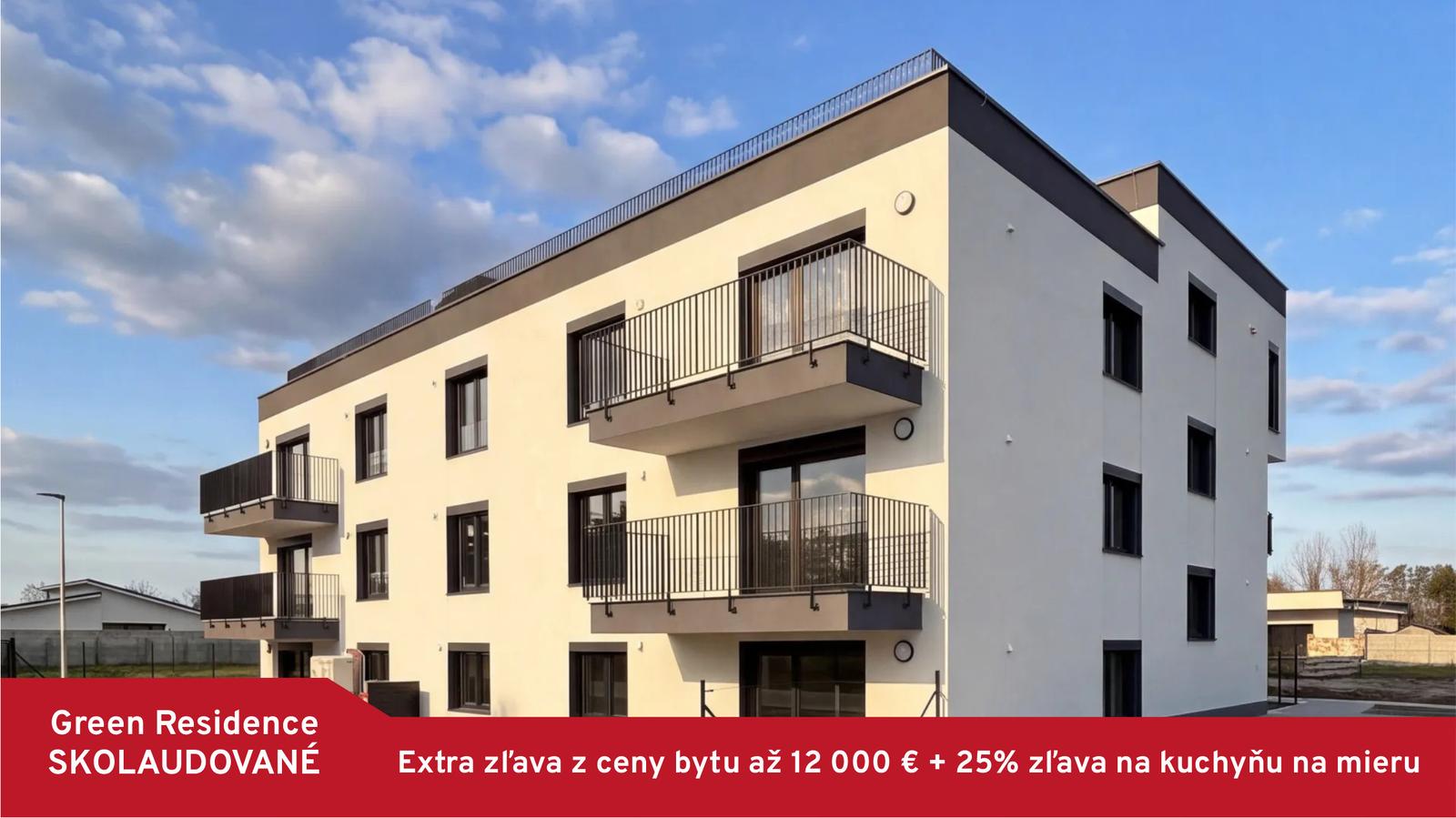 SKOLAUDOVANÉ 3 izbový byt  GreenResidence Nové Zámky