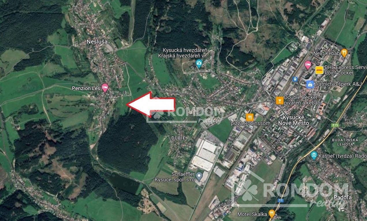 Predaj, investičný/rekreačný pozemok Nesluša, Kysucké Nové Mesto
