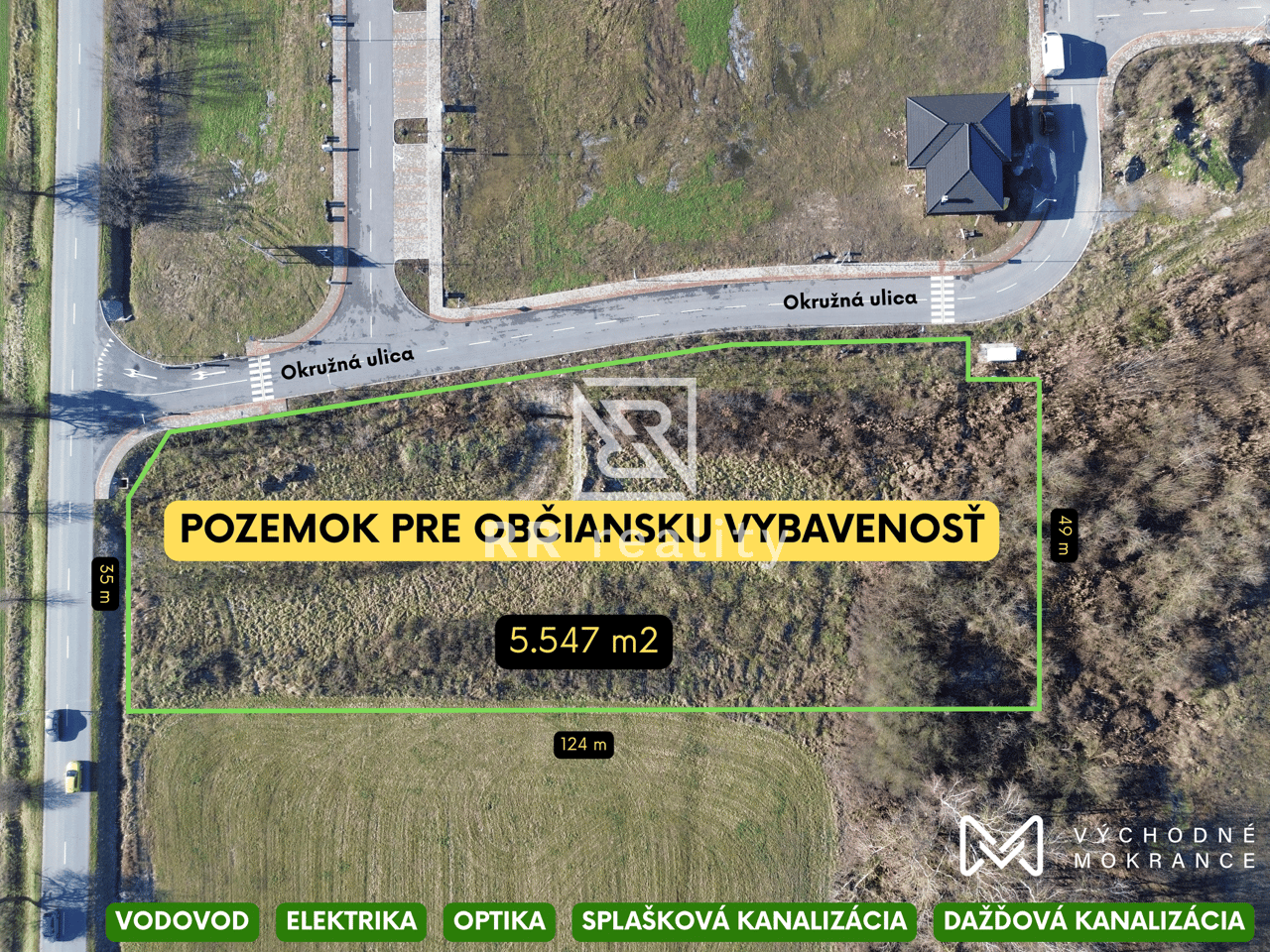 POZEMOK 5547m² PRE OBČIANSKU VYBAVENOSŤ – VÝCHODNÉ MOKRANCE – fotka 2