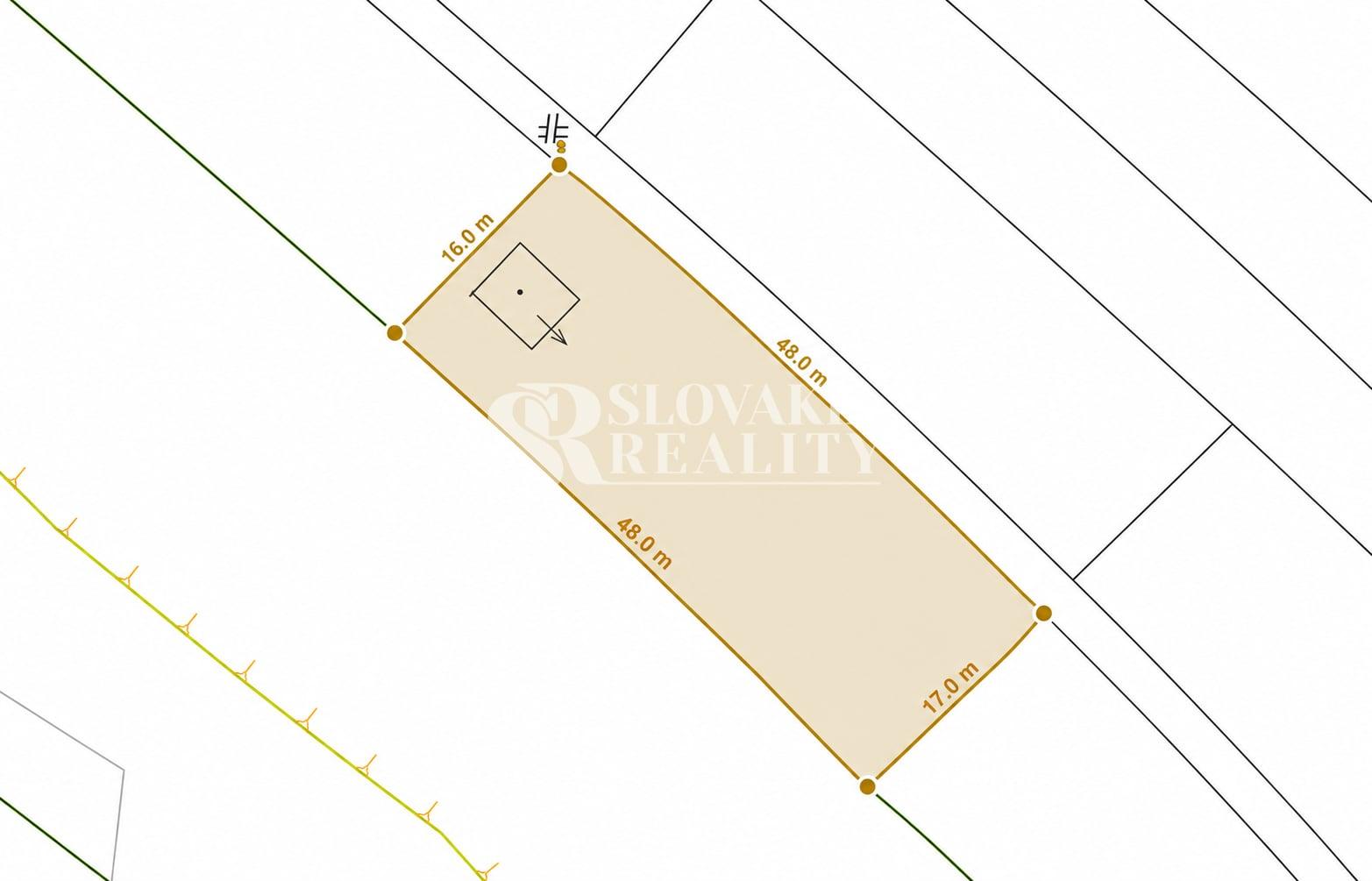 POZEMOK určený na výstavu 748 m²- ÚZEMNÝ PLÁN k dispo – fotka 2