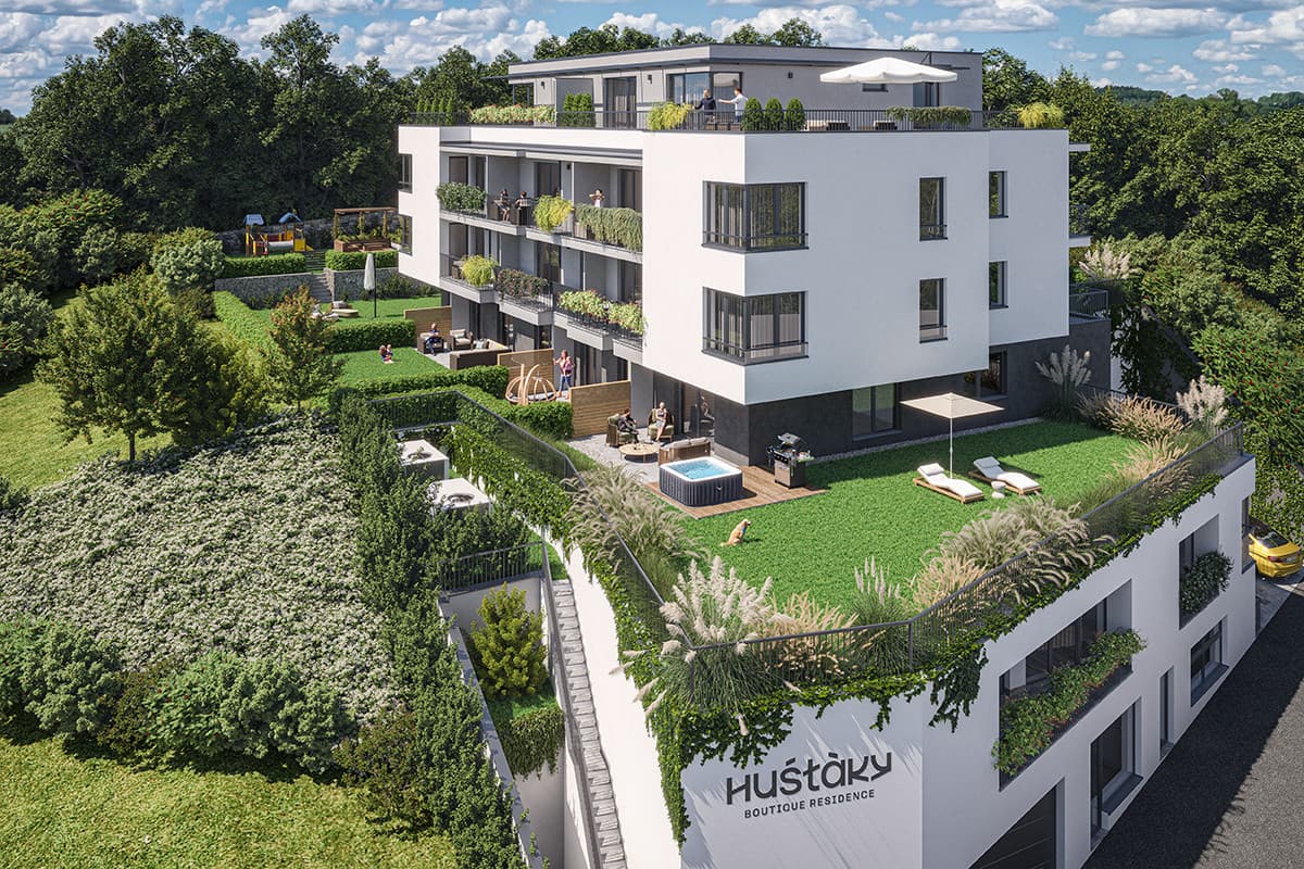 2 izbový byt s predzáhradkou v projekte Huštáky Boutique Residence